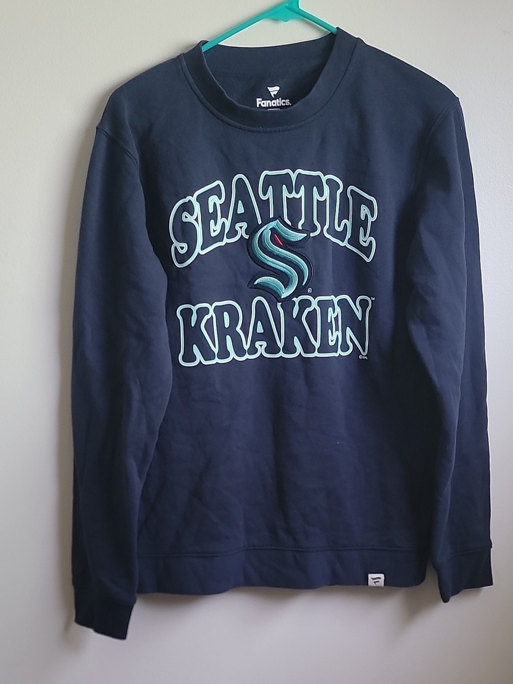 Fanatics Navy Seattle Kraken Crewneck Sweatshirt